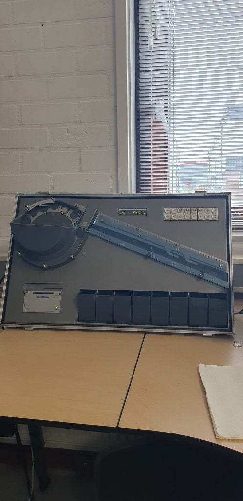 Munttelmachine Catcoin MM III voor alle euromunten, Ophalen, Gebruikt