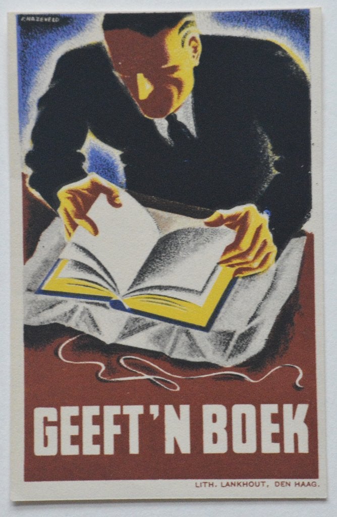 Geeft een boek. Ontwerp; Jan Hazeveld., Ophalen of Verzenden