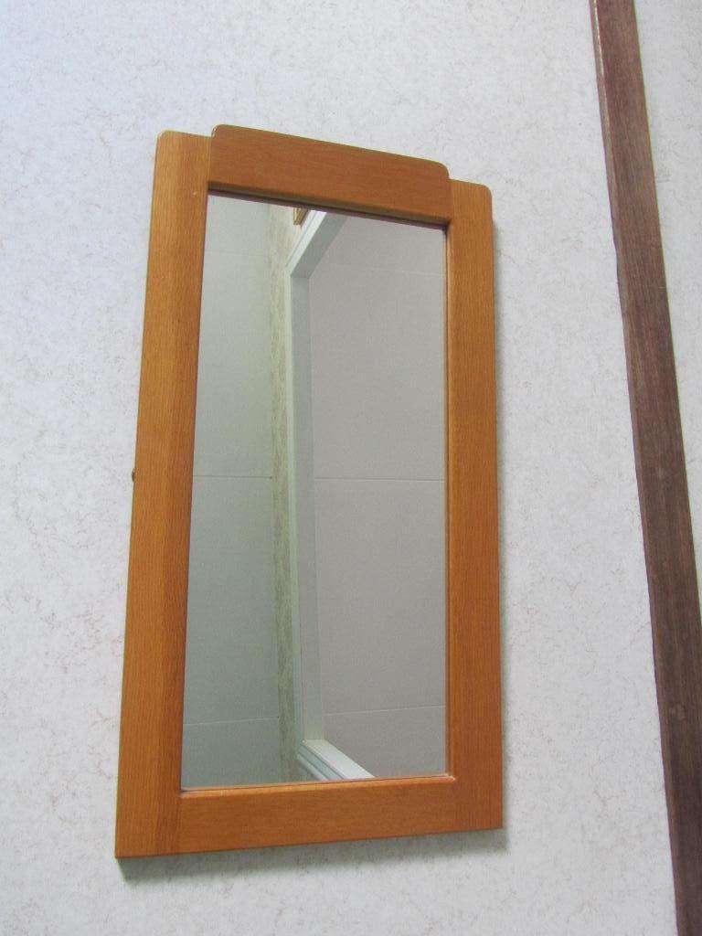 Spiegel met houten lijst, 40x80 cm, als nieuw, Ophalen, Zo goed als nieuw, Rechthoekig, Minder dan 100 cm