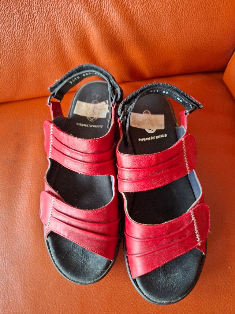 ZGAN sandalen van Wolky, maat 41., Wolky, Zo goed als nieuw, Rood, Sandalen of Muiltjes