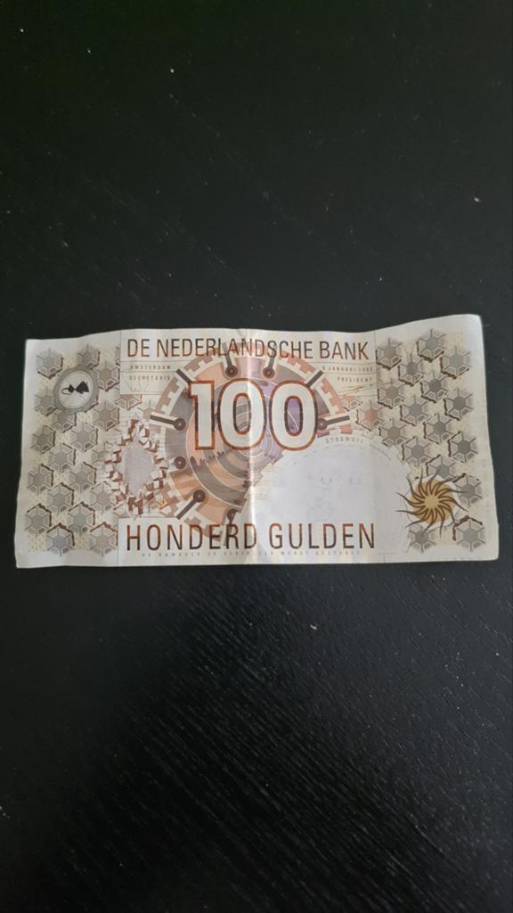 Zeldzaam 100 gulden biljet uit 1992 (snip), Postzegels en Munten, Bankbiljetten | Nederland, Ophalen of Verzenden, 100 gulden