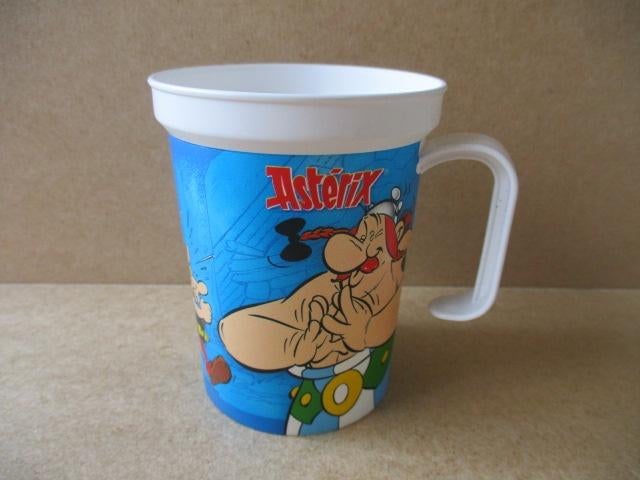 adv10830 asterix plastick beker 1, Ophalen, Asterix en Obelix, Gebruikt, Overige typen