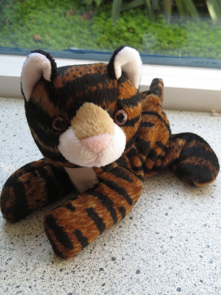 Poes poesje tijgertje tijger merk A&A Plush meet ca 20 cm, Ophalen of Verzenden, Zo goed als nieuw, Kat, Wasbaar