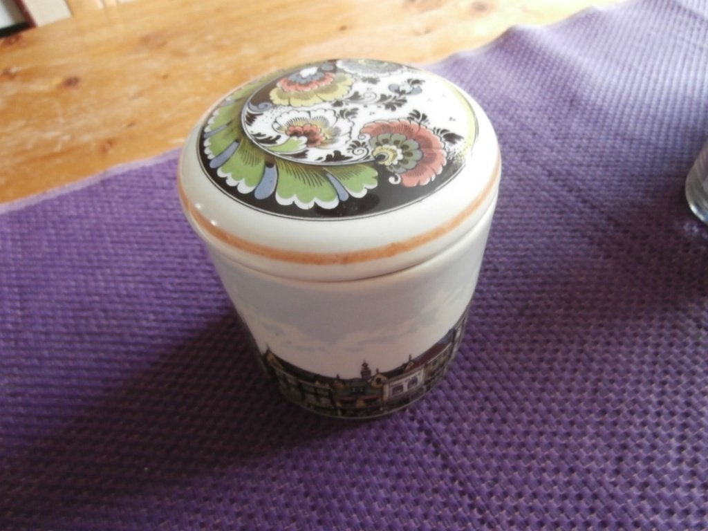 Snoeppot Van Vliet stroopwafels Gouda Delfs Poli Delfino Hol, Huis en Inrichting, Woonaccessoires | Overige, Ophalen of Verzenden