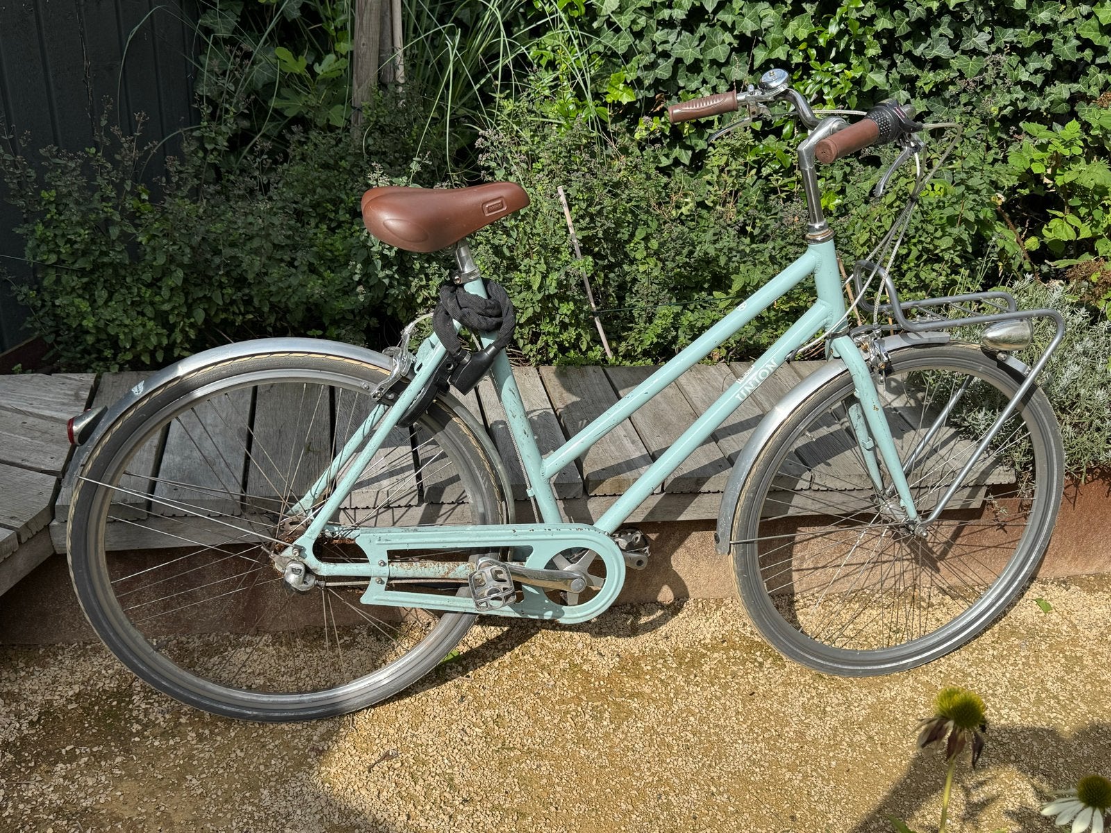 Union Damesfiets - mintgroen met Voordrager, Trommelrem, Ophalen, Overige merken, 53 tot 56 cm