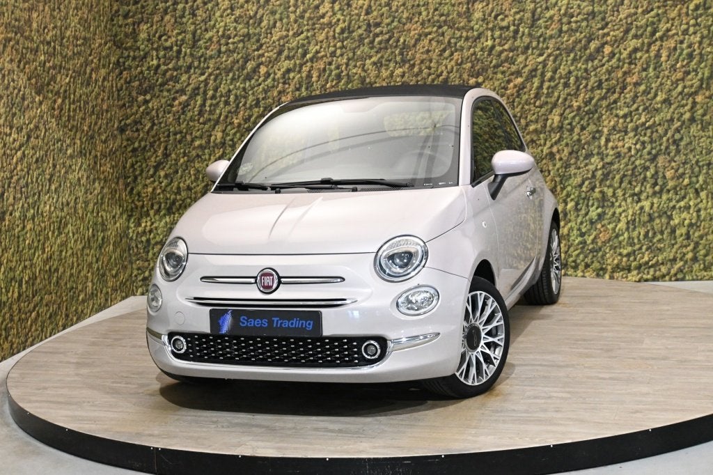 Fiat 500C 1.2 Star Cabrio | Pink | Carplay | PDC | Leder, Auto's, Gebruikt, 1242 cc, Cabriolet, 4 stoelen