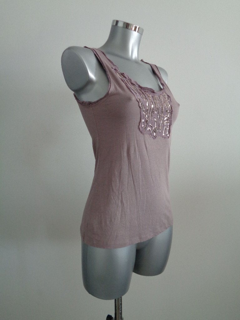 Jeff taupe top met pailletten, maat 2, nieuw met kaartje, Maat 38/40 (M), Overige kleuren, Nieuw, Ophalen of Verzenden