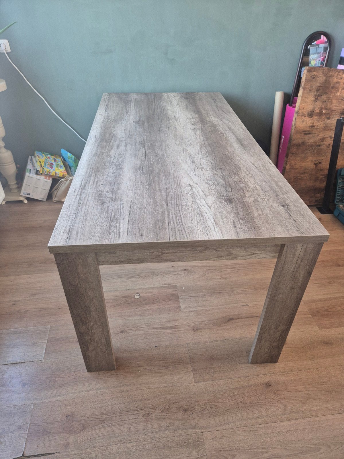 gratis stevige eettafel, Ophalen, Gebruikt, 50 tot 100 cm, 150 tot 200 cm