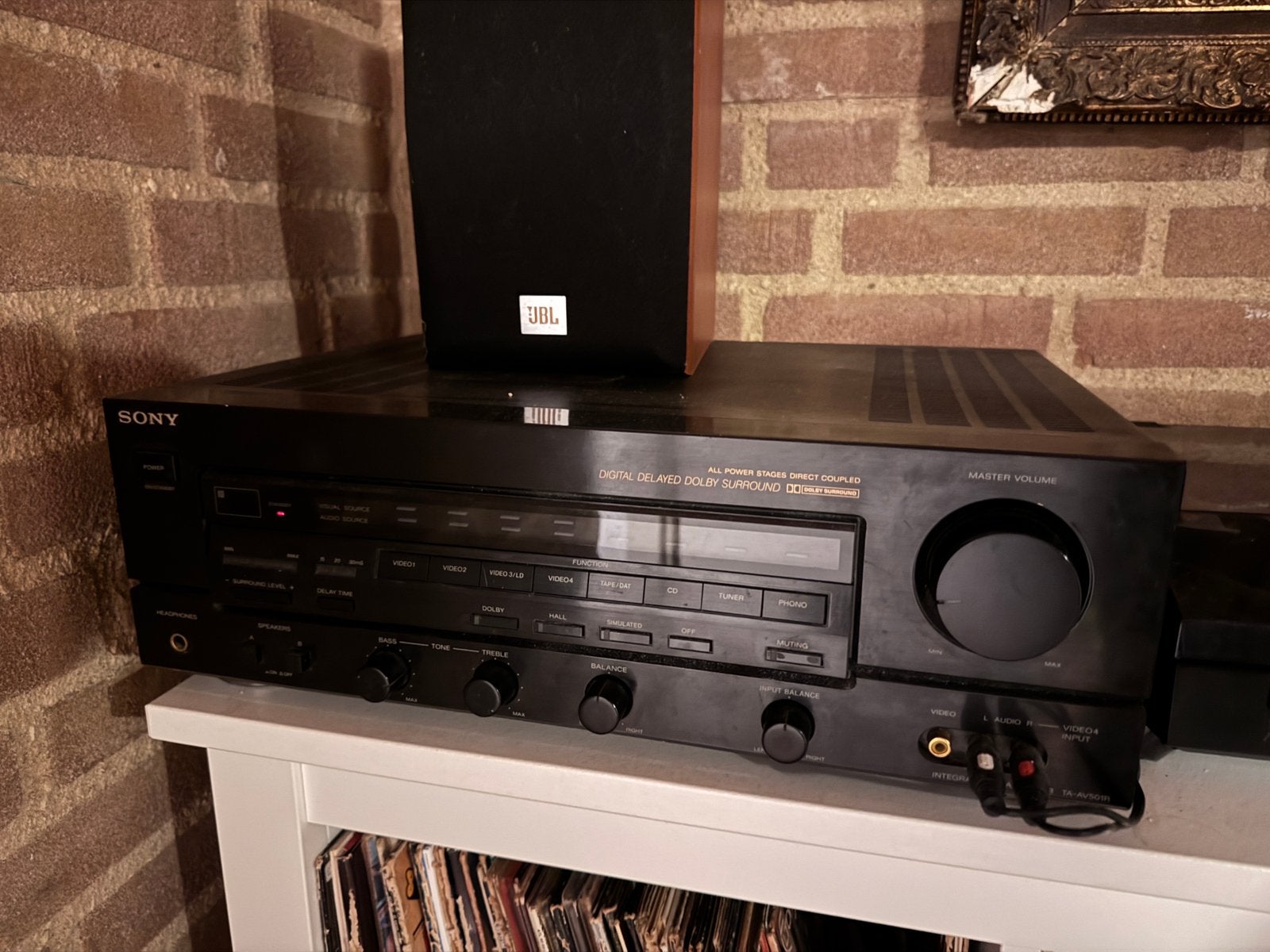 Meubel, versterker, speler en speakers excl. platen, Ophalen, Gebruikt, Hout, Cd's