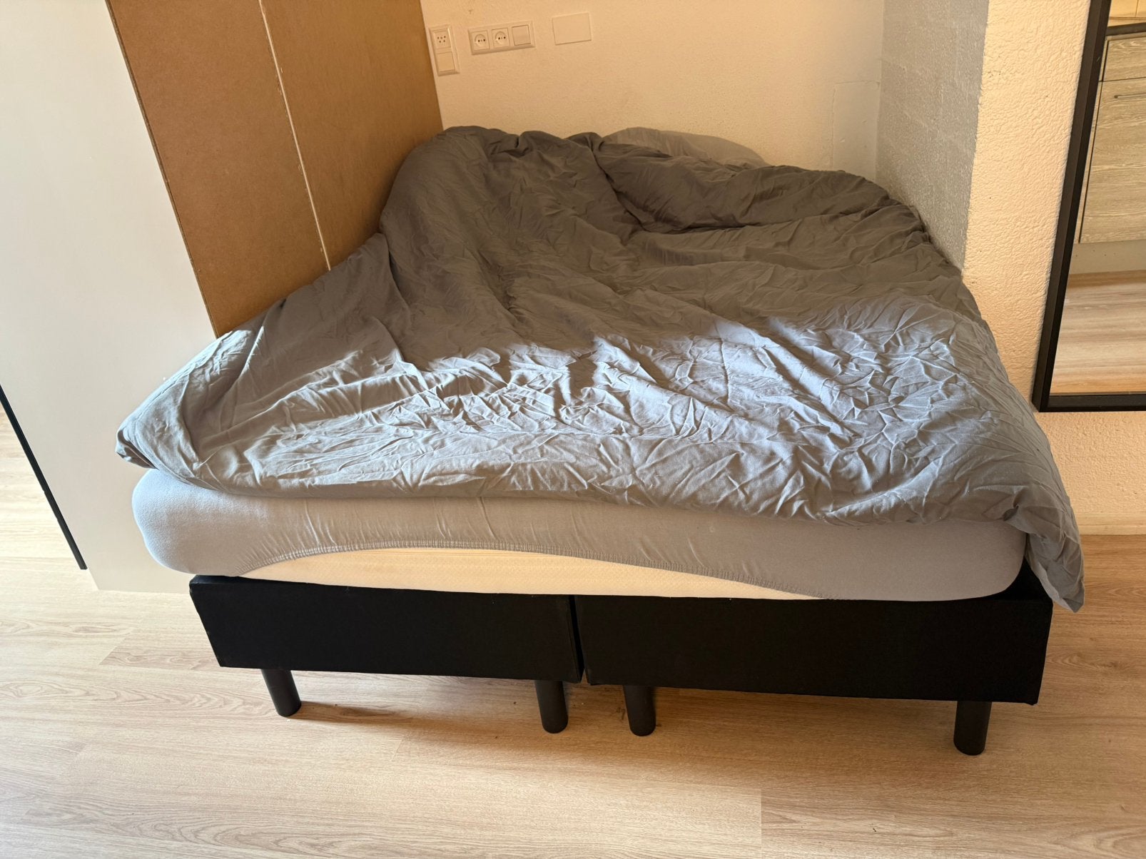 Bed 140x190, Ophalen, Tweepersoons, Zo goed als nieuw, 140 cm
