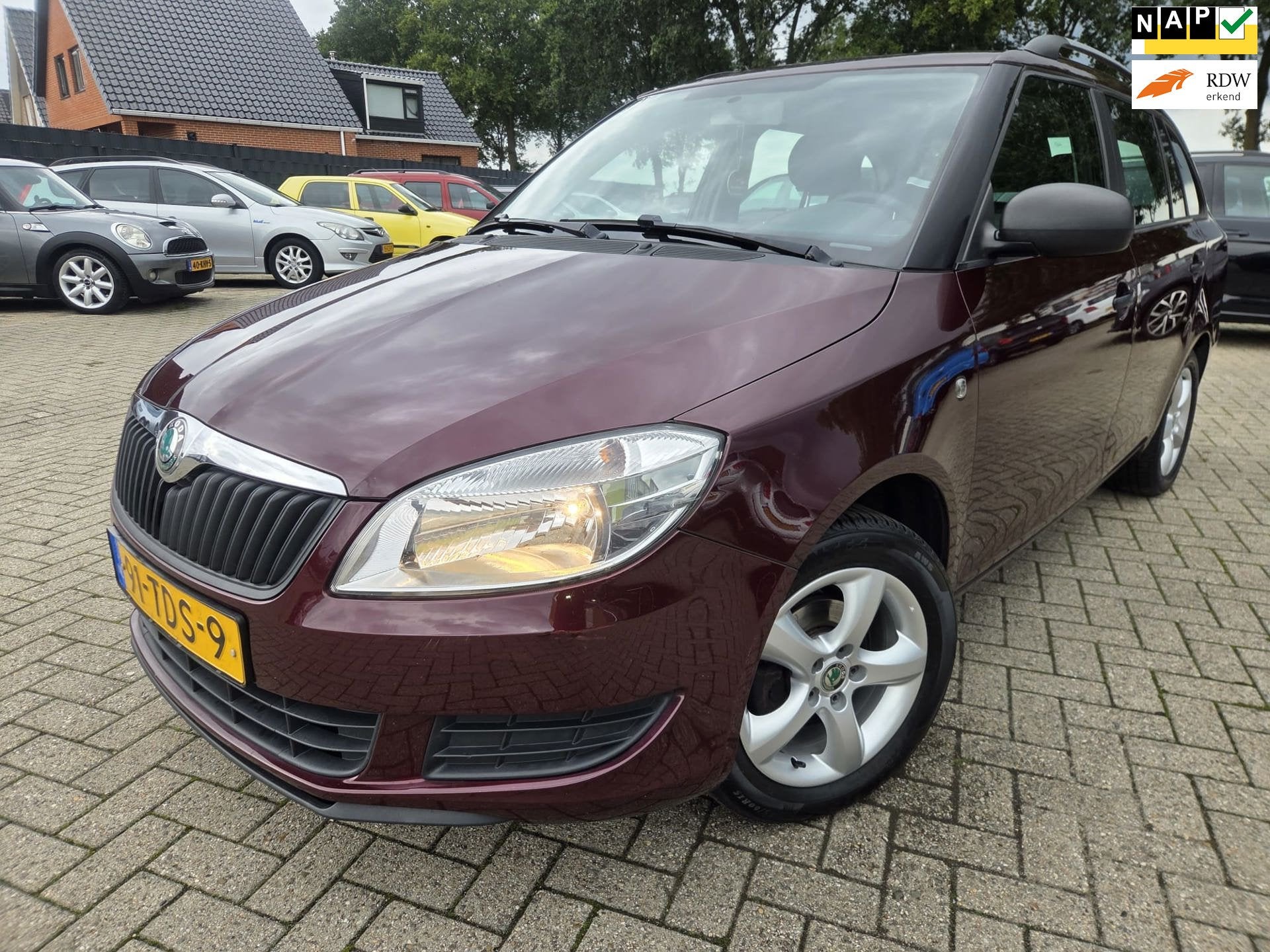 Skoda Fabia Combi 1.2 Comfort LPG 2012. Airco/Lichtmetaal/Tr, Auto's, Voorwielaandrijving, Euro 5, Stof, Zwart