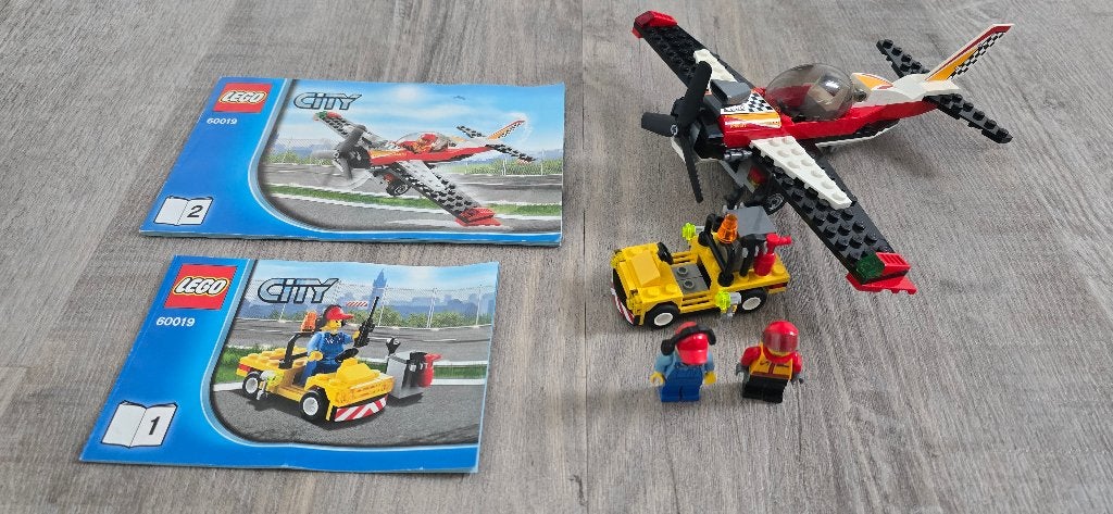 Lego City 60019 Stuntvliegtuig, compleet boekjes poppetjes, Lego, Ophalen of Verzenden, Compleet, Complete set