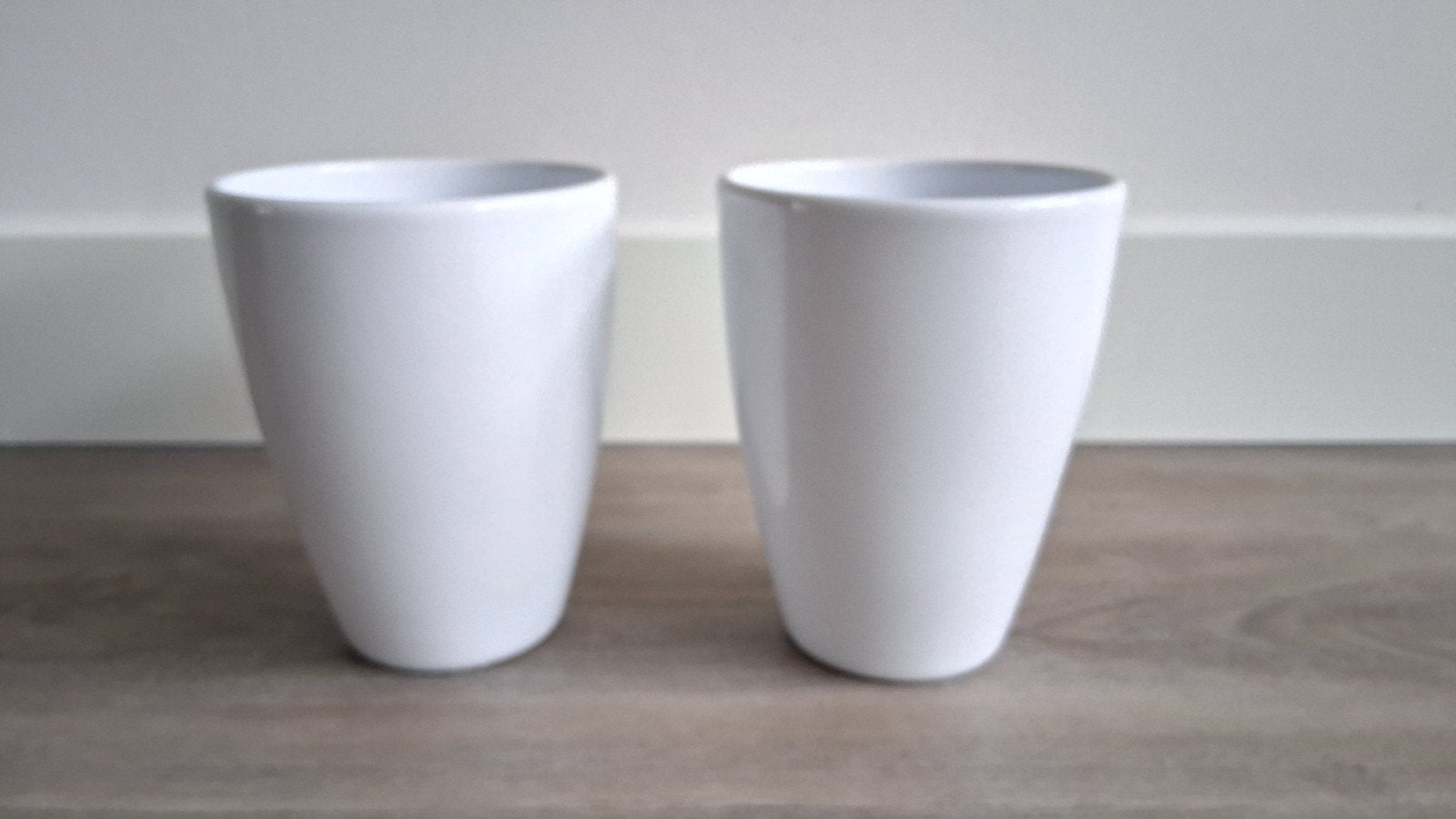 2x Mica Decorations Tusca orchidee pot wit H17D13,5 cm, Ophalen, Rond, Binnen, Zo goed als nieuw