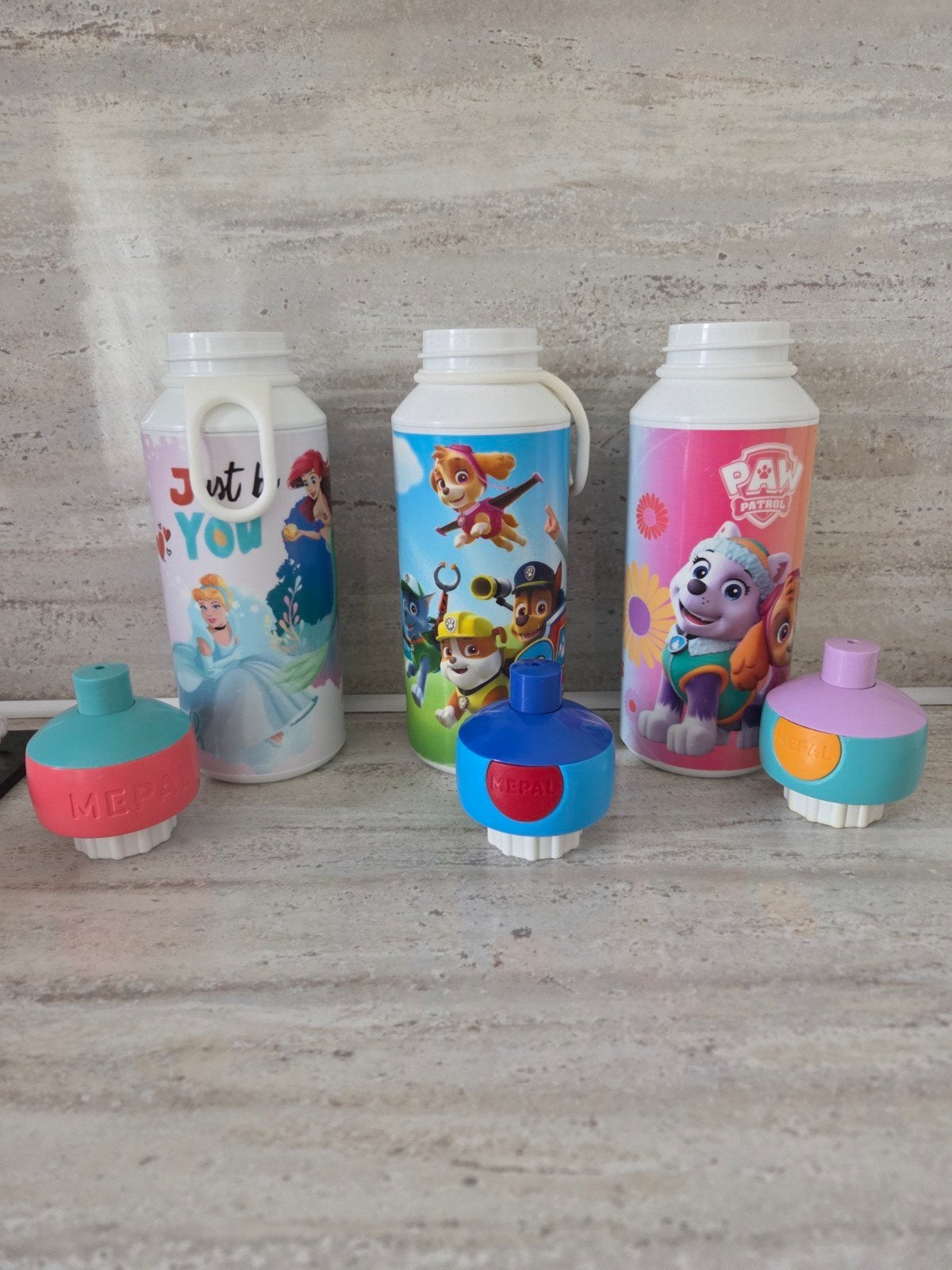 Mepal 3 Popup Bekers + 2 lunchboxes, Ophalen of Verzenden, Gebruikt
