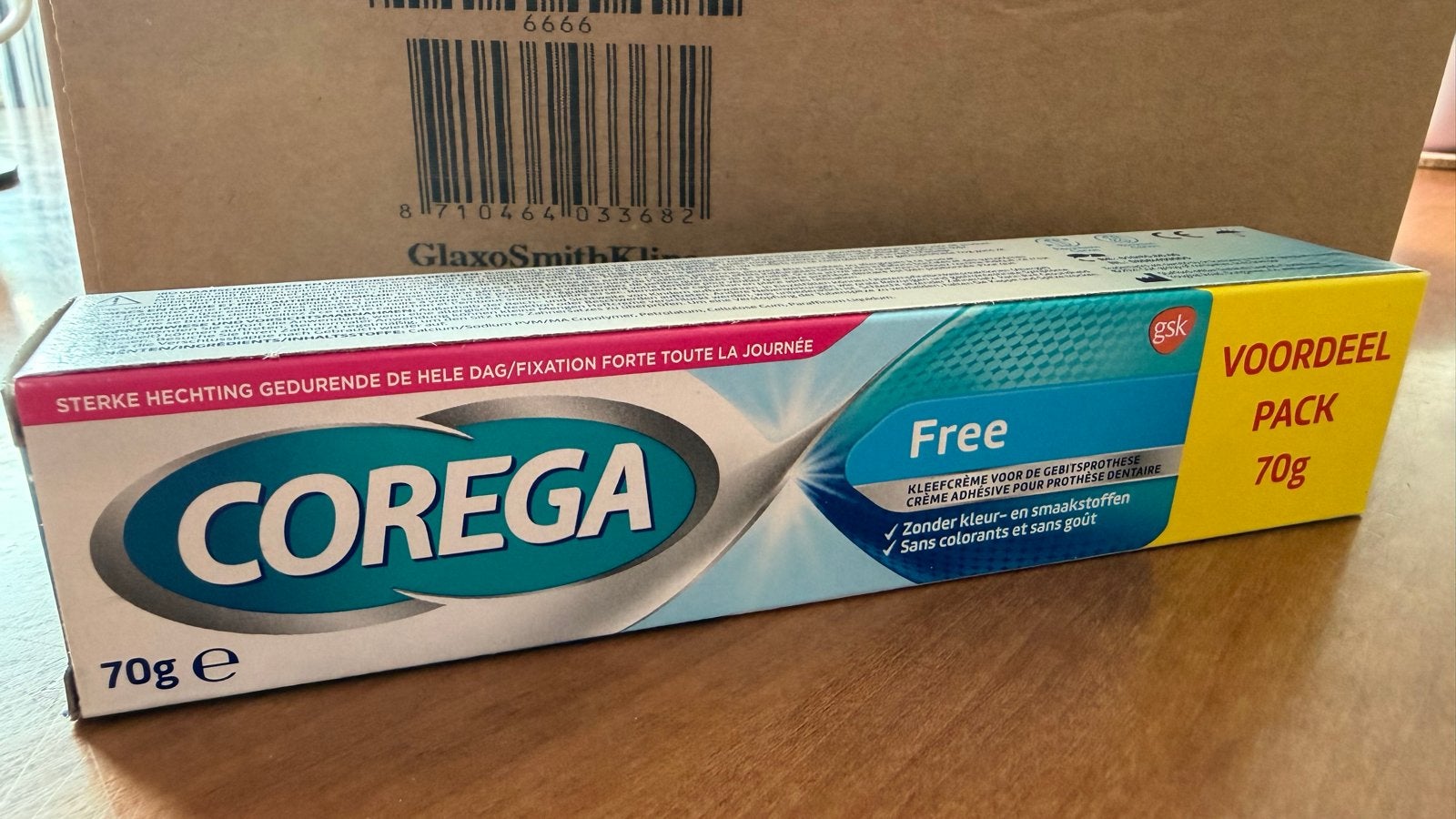 Corega Free Kleefcrème voor Gebitsprothese 70g, Ophalen of Verzenden, Nieuw, Overige typen