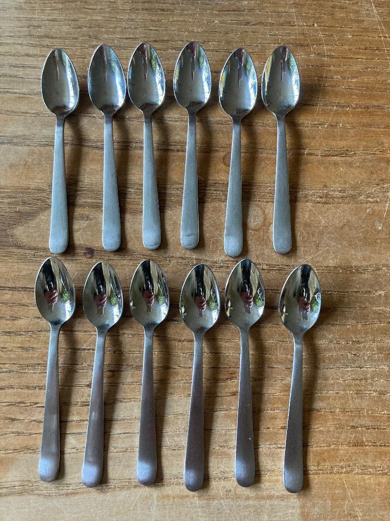 12x Vintage Gero Zilmeta 318 mokka likeurlepeltjes lepeltje, Ophalen of Verzenden