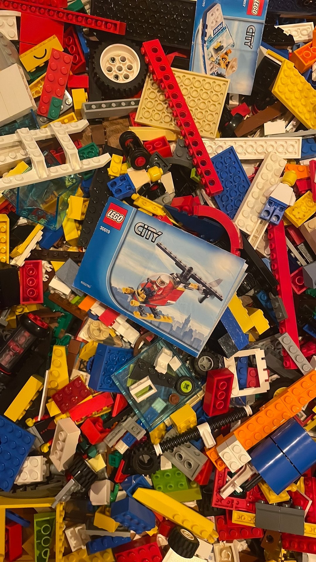 Grote partij diverse LEGO stenen en maangrondplaat, Lego, Ophalen of Verzenden, Losse stenen, Inclusief instructies