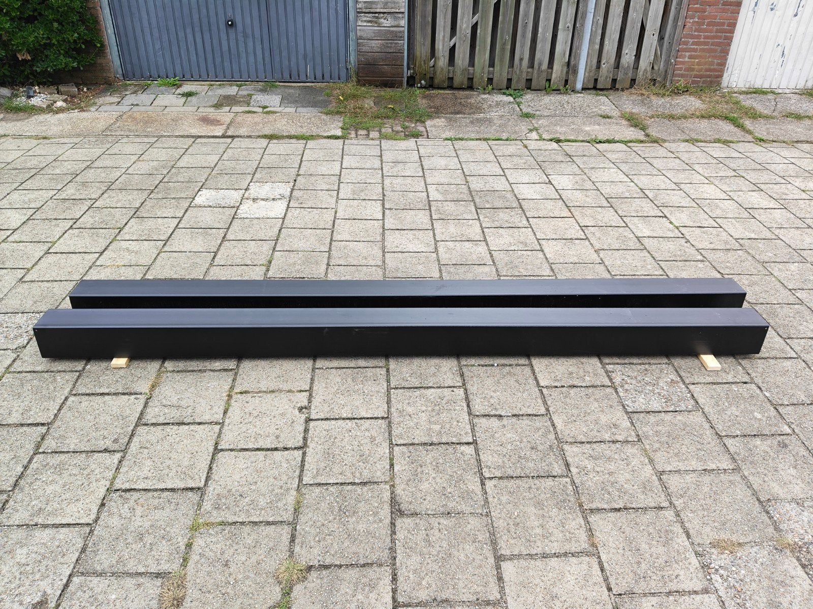 Nieuw 2x Kokerstaal 15x15 cm, 3m, 5mm dik, RAL 9005, Doe-het-zelf en Verbouw, Ophalen, Nieuw, IJzer