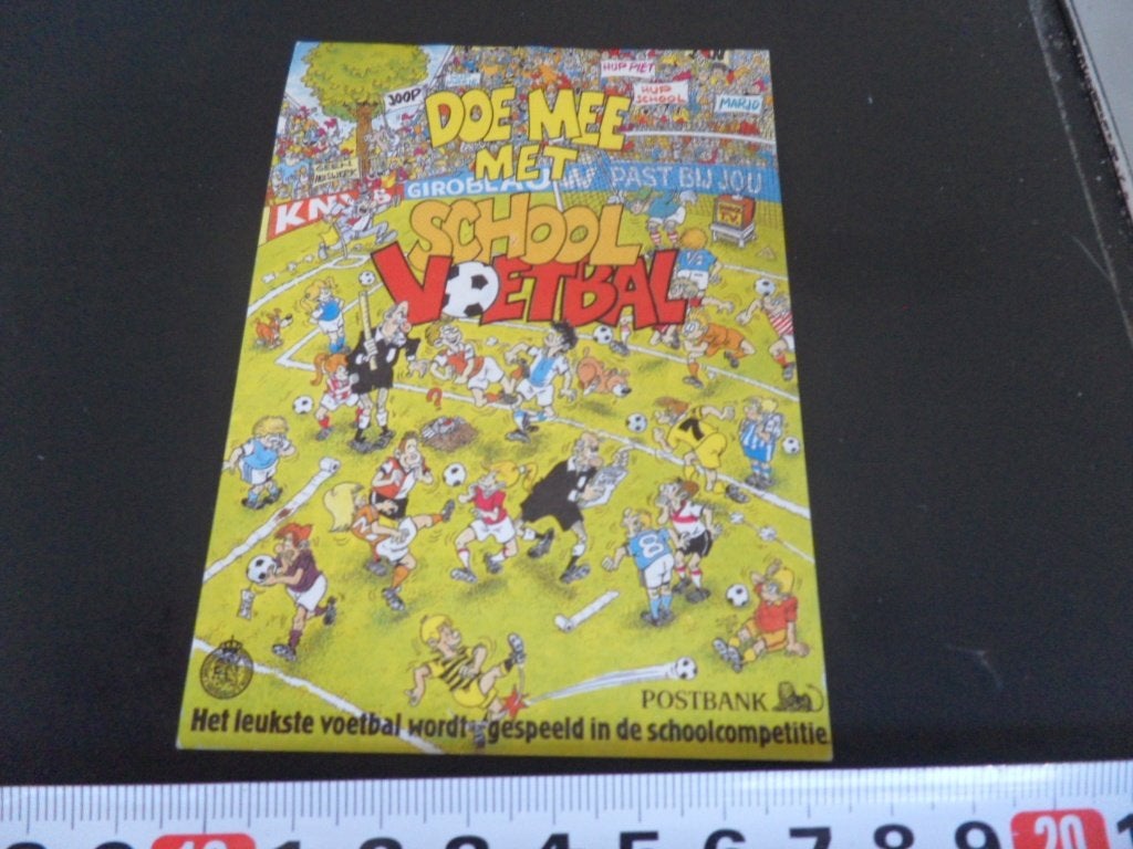 sticker strip Postbank Doe mee met School Voetbal KNVB, Ophalen of Verzenden, Zo goed als nieuw