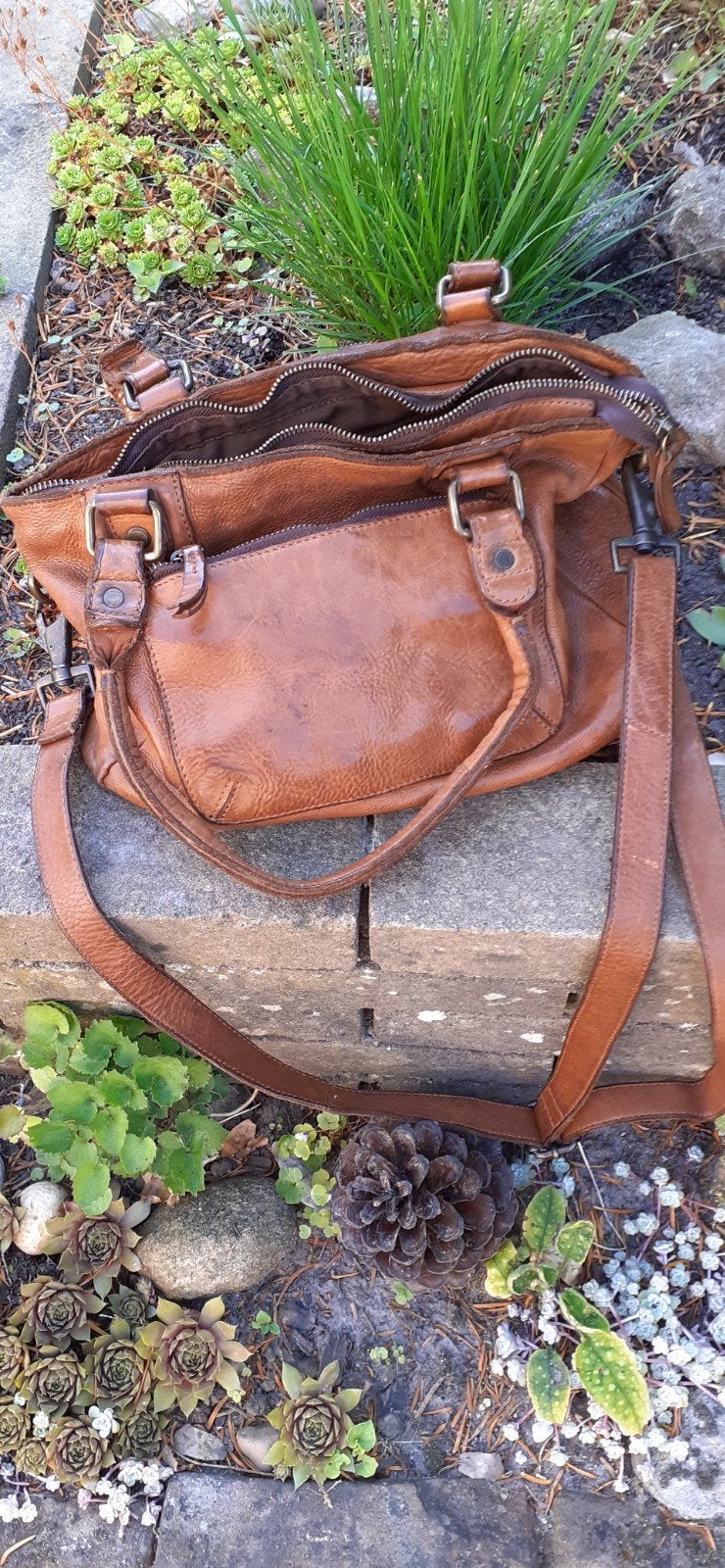 Mooie leren cowboy-bag, merk Bear Bags, Ophalen of Verzenden, Gebruikt, Overige merken, 30 tot 45 cm