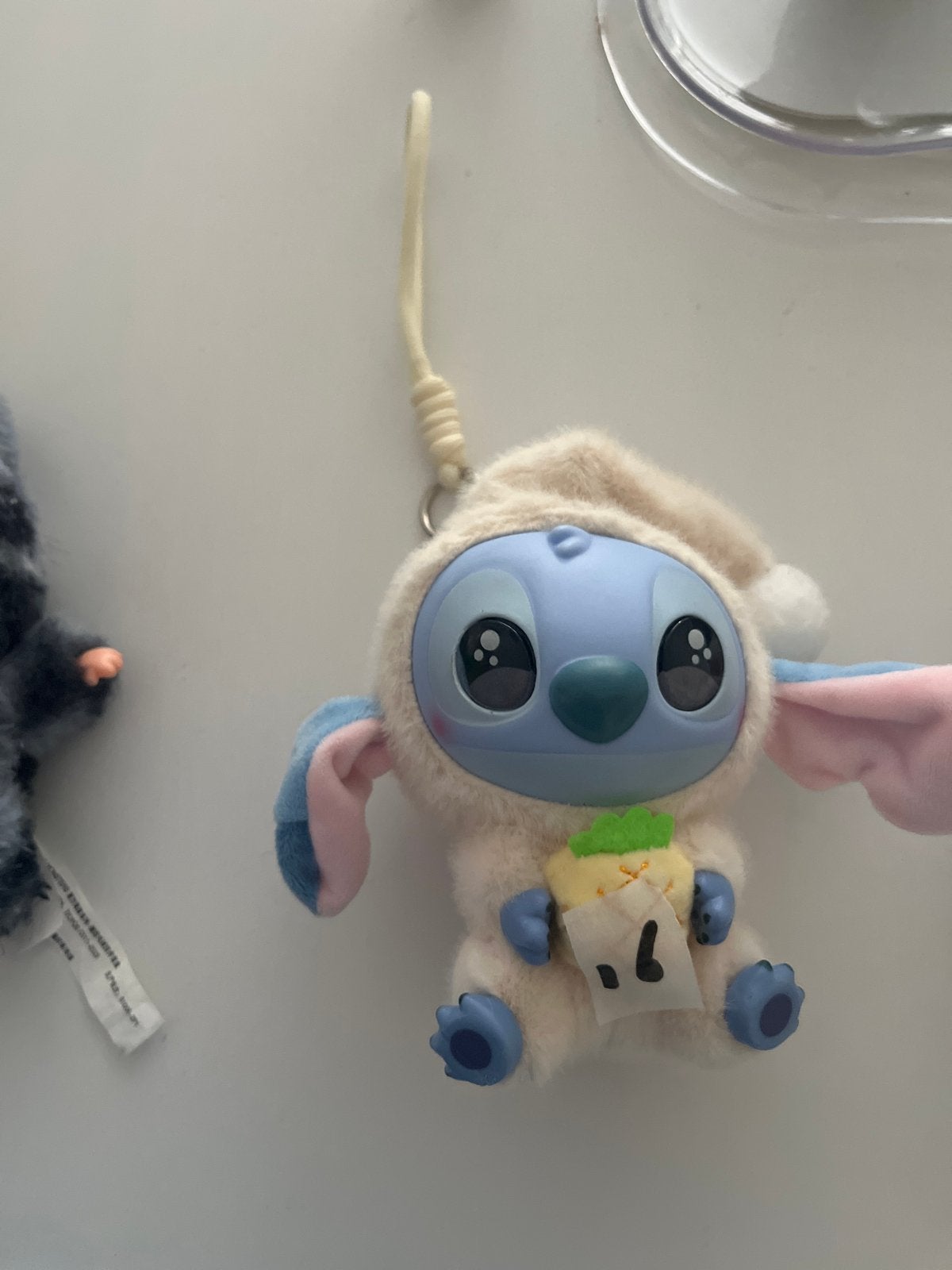 Disney Stitch Knuffel Sleutelhanger met Boba Thee, Disney, Overige typen, Ophalen of Verzenden, Zo goed als nieuw