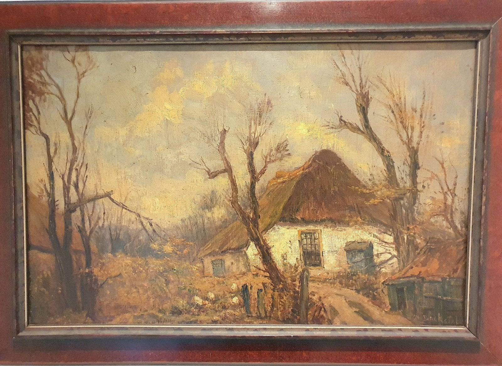 Antiek Schilderij W.F. Boekstal Olieverf op Doek7, Antiek en Kunst, Kunst | Schilderijen | Klassiek, Ophalen