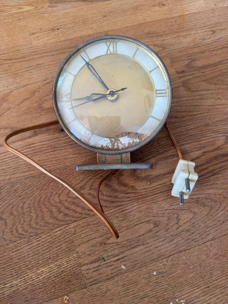Vintage Jakob Palmtag wandklok - 220V/10W, Ophalen of Verzenden