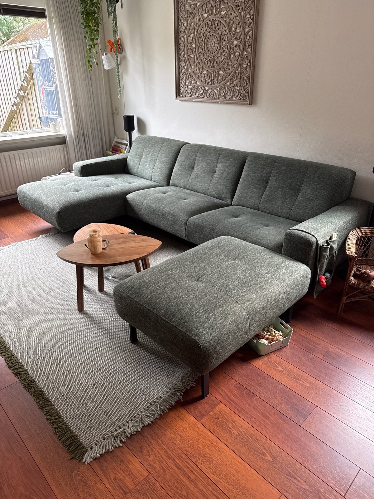 Comfortabele montel traffic  hoekbank met chaise longue, Ophalen, 250 tot 300 cm, 100 tot 125 cm, Hoekbank