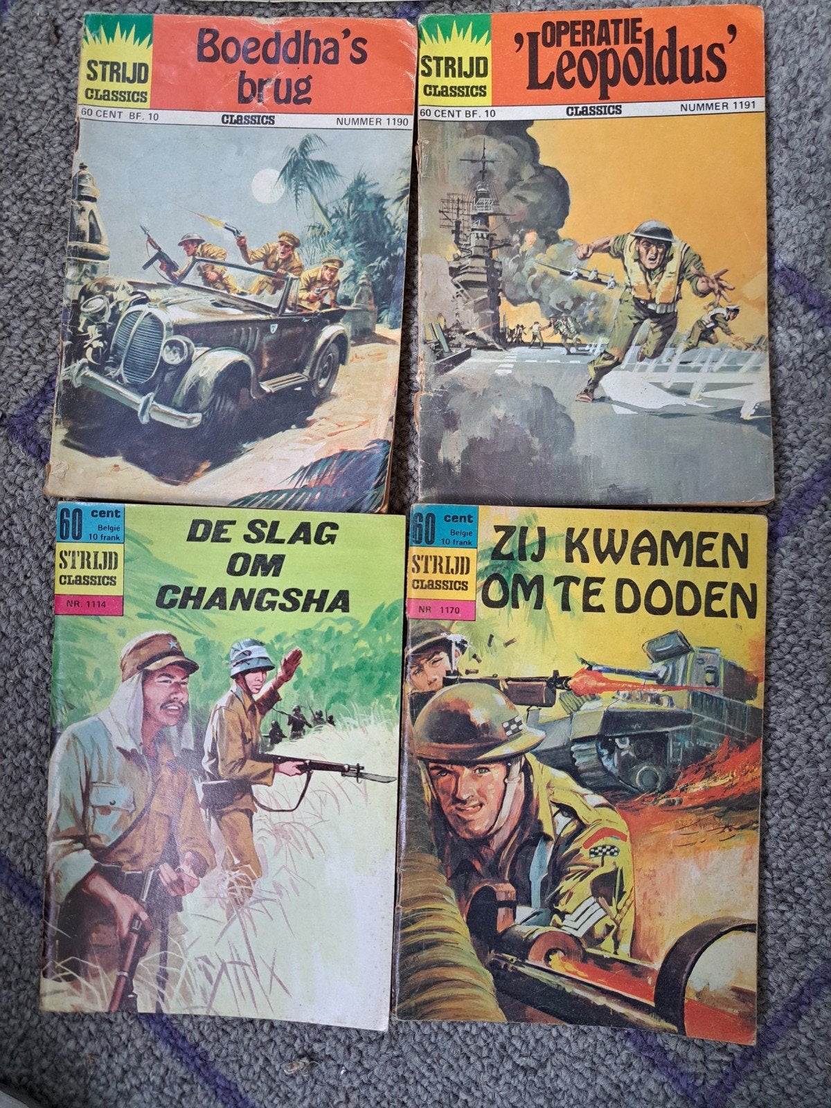 Mini stripboeken oorlog militair jaren 60-70 zwart wit, Ophalen of Verzenden