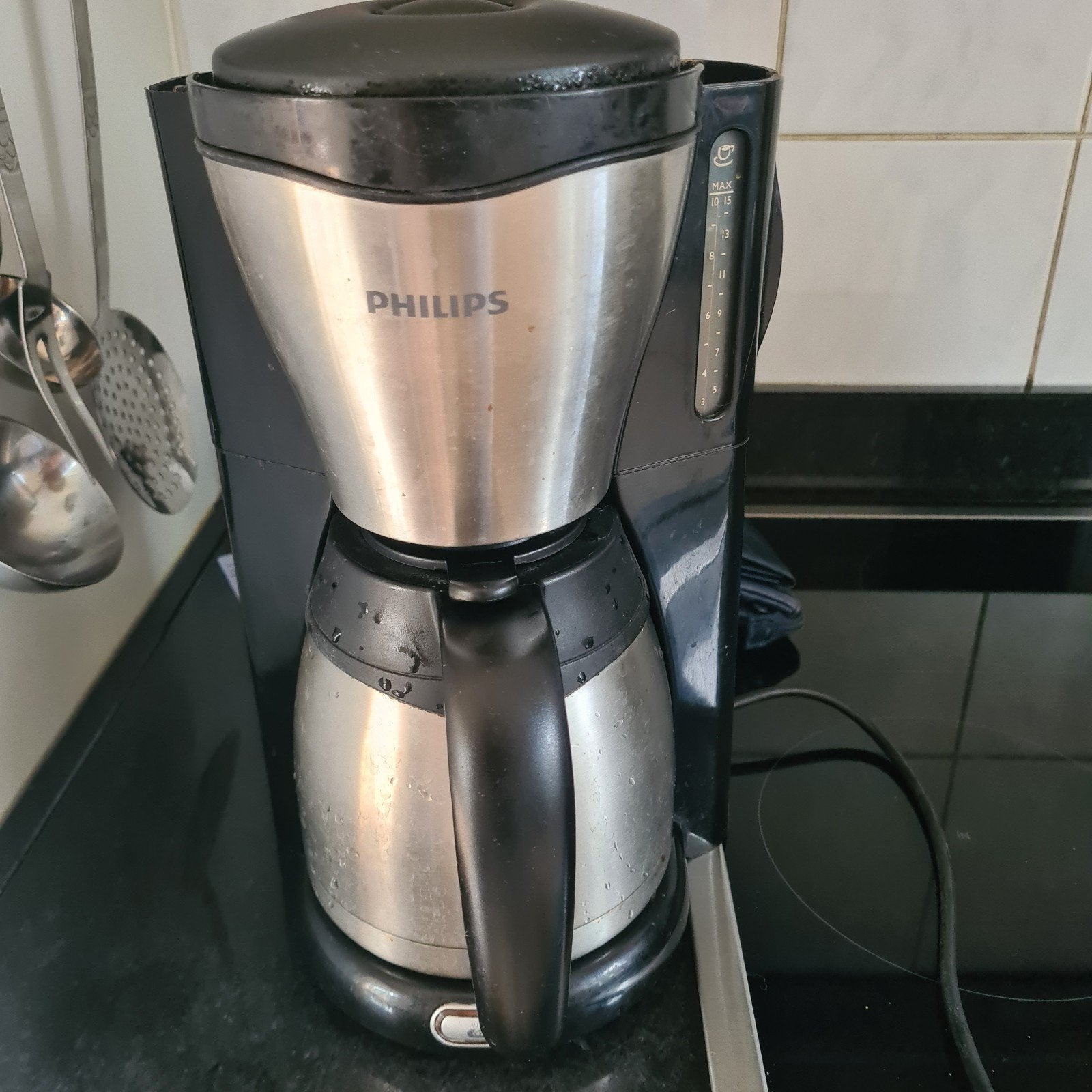 Philips Koffiezetapparaat met Thermoskan, Gebruikt, 10 kopjes of meer, Koffiemachine, Gemalen koffie