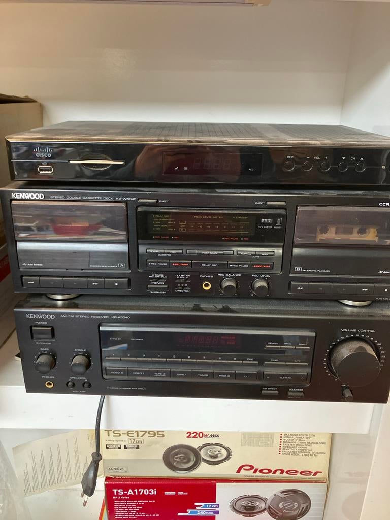 Kenwood Stereo Dubbel Cassettedeck KX-W5040 - Werkt Perfect, Audio, Tv en Foto, Cassettedecks, Ophalen of Verzenden, Dubbel, Kenwood
