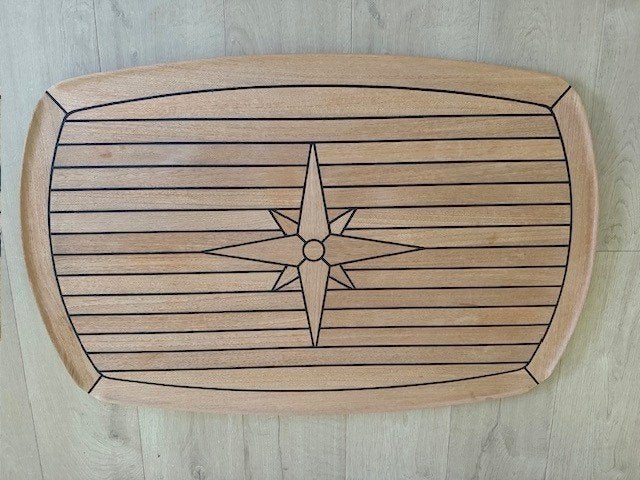 Teakhouten tafelblad “Classic Comfort” voor op de boot., Watersport en Boten, Ophalen, Gebruikt, Overige typen