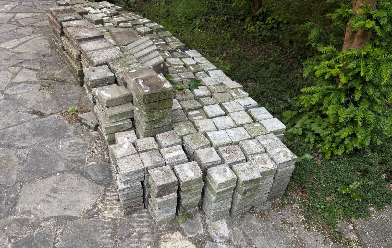 Grote partij betonnen stapelblokken / tuinblokken, Tuin en Terras, Ophalen, Gebruikt, Blok, Beton
