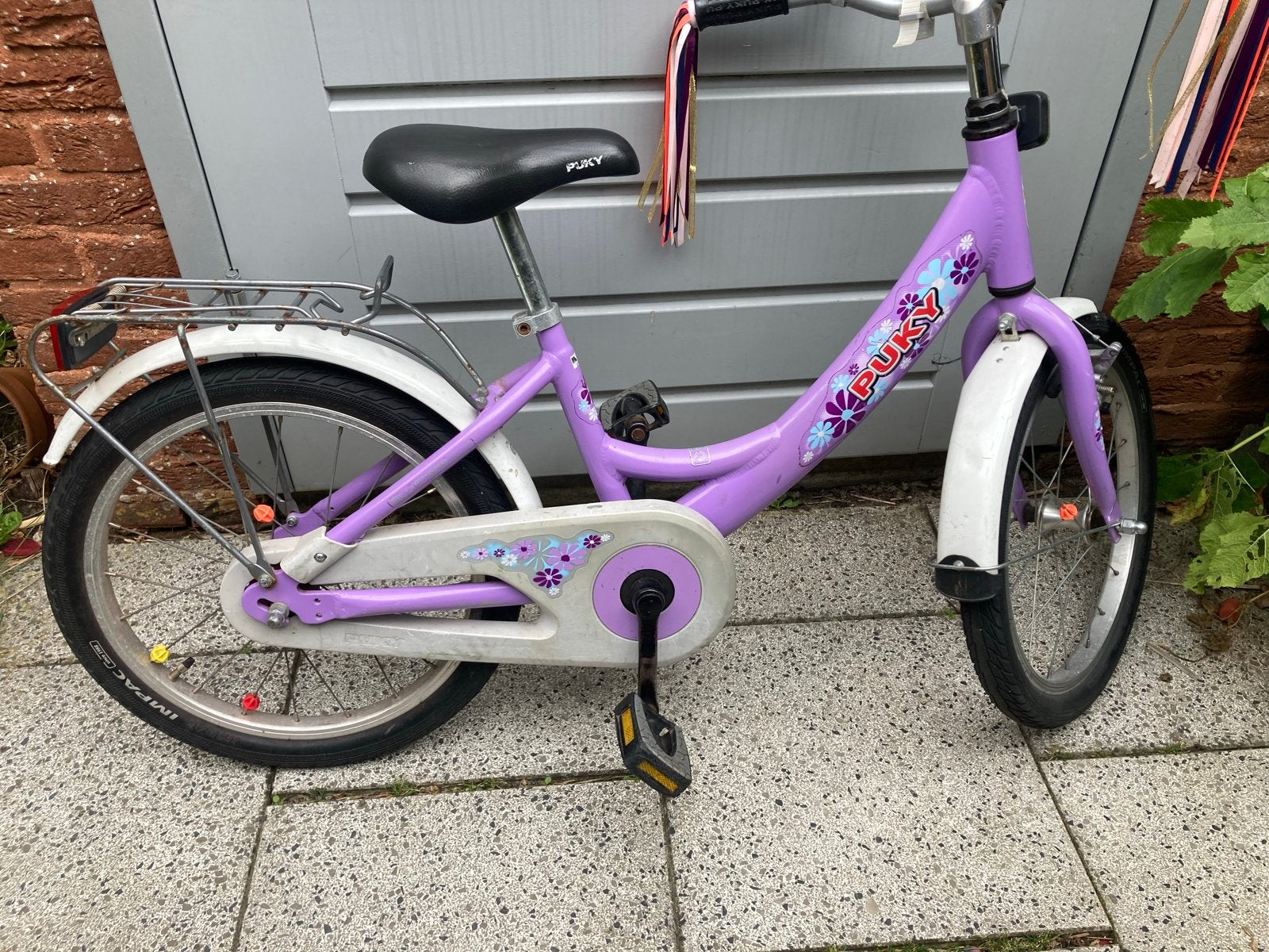 Puky kinderfiets 18 inch - paars, Fietsen en Brommers, Fietsen | Kinderfietsjes, Ophalen, Gebruikt, Terugtraprem, 16 tot 20 inch