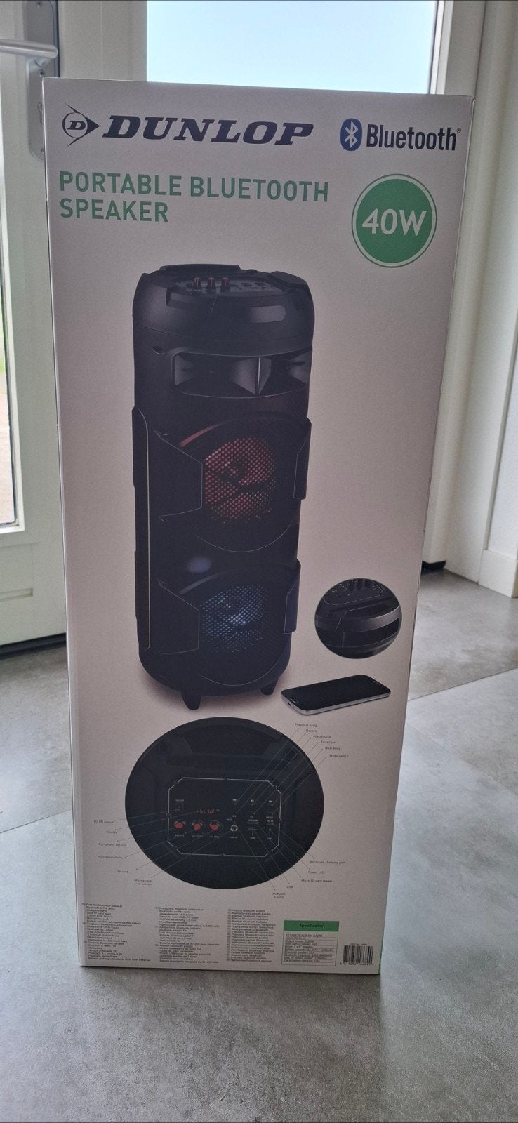 Dunlop speaker bluetooth, Overige typen, Nieuw, Minder dan 60 watt, Ophalen