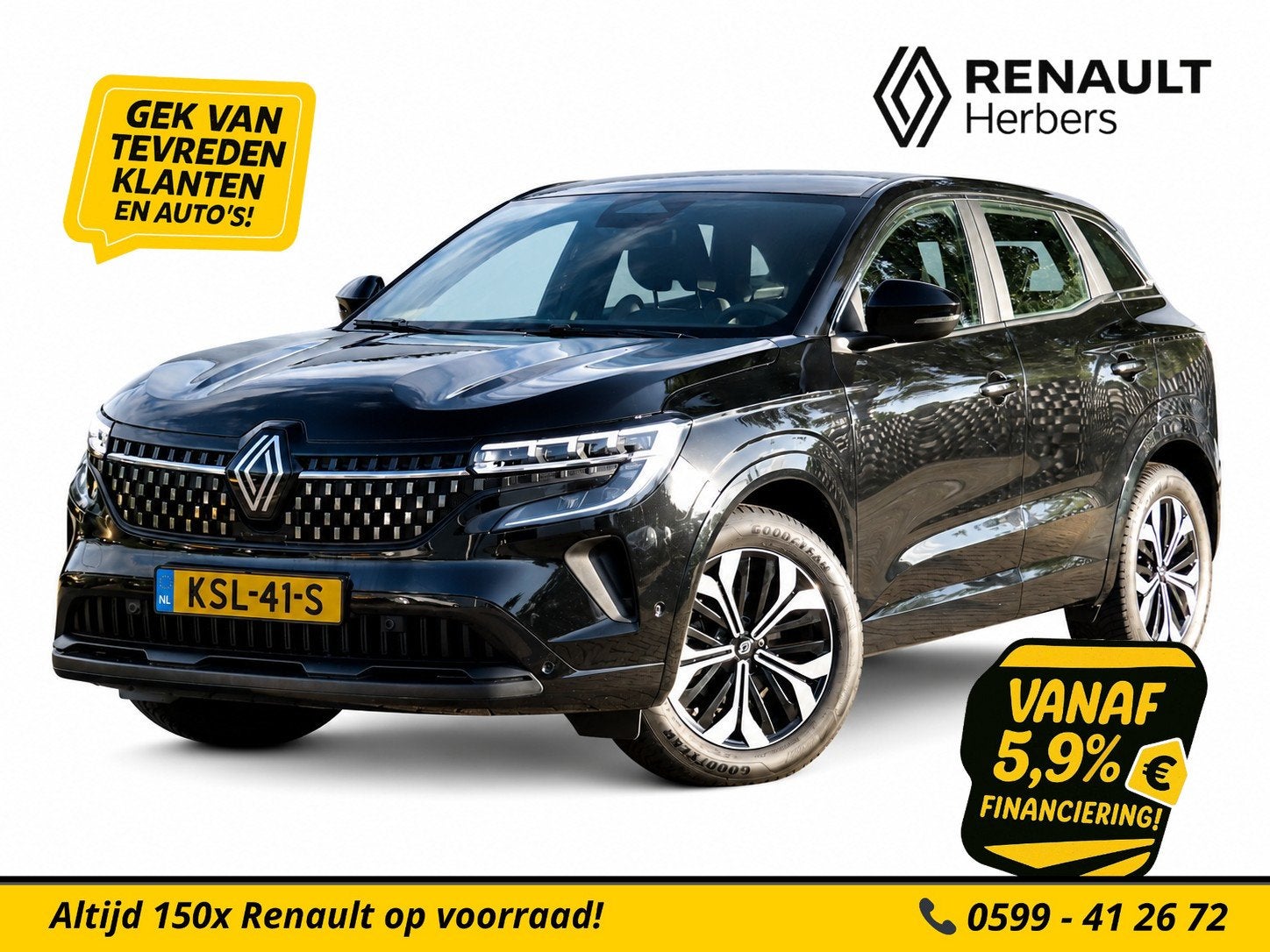 Renault Austral 1.3 mild hybrid 160 X-Tronic Evolution AUTOM, Auto's, Stof, Euro 6, 4 cilinders, Bedrijf