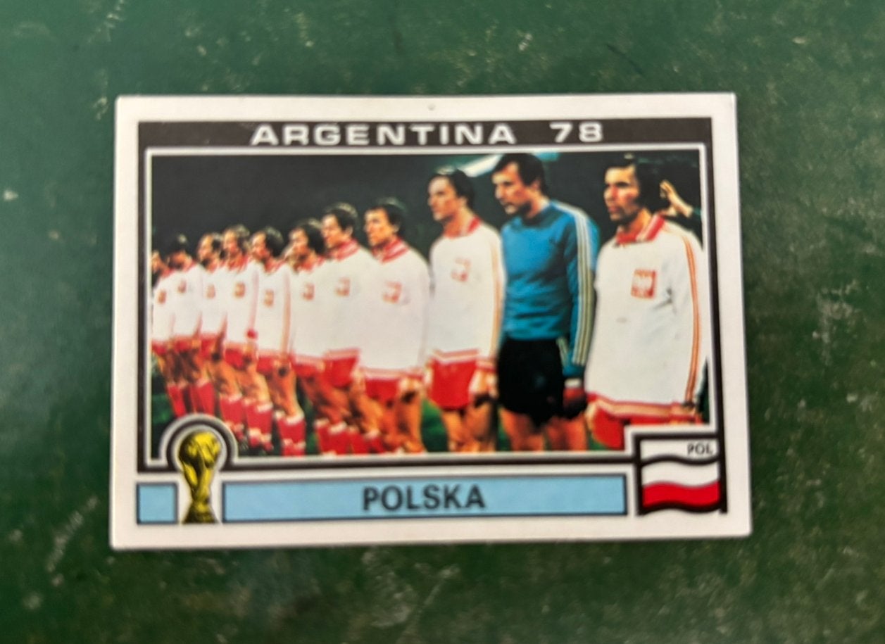 Panini plaatje team Polen WK 78, Ophalen of Verzenden