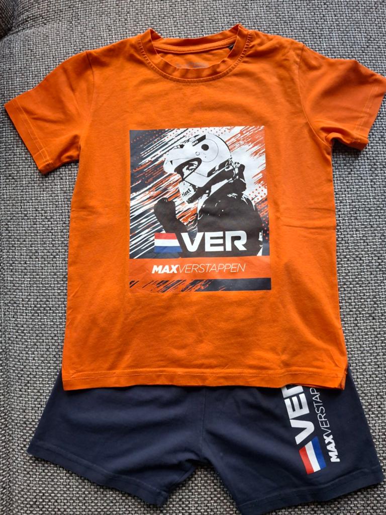 Officiële Max verstappen zomer pyjama maat 128, Kinderen en Baby's, Ophalen of Verzenden, Zo goed als nieuw, Nacht- of Onderkleding