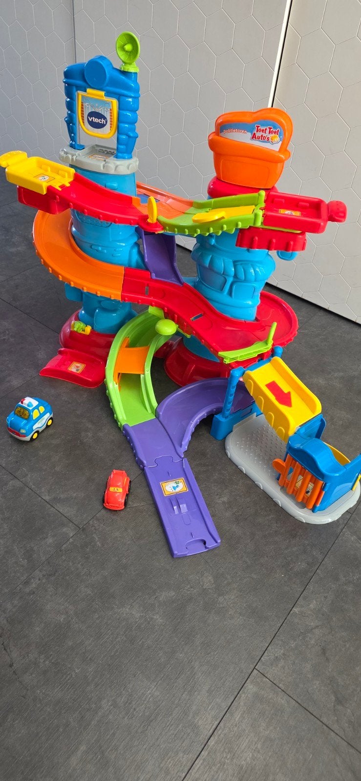 VTech Toet Toet Auto's Politietoren en Garage Set, Elektrisch, Ophalen, Overige merken, Racebaan