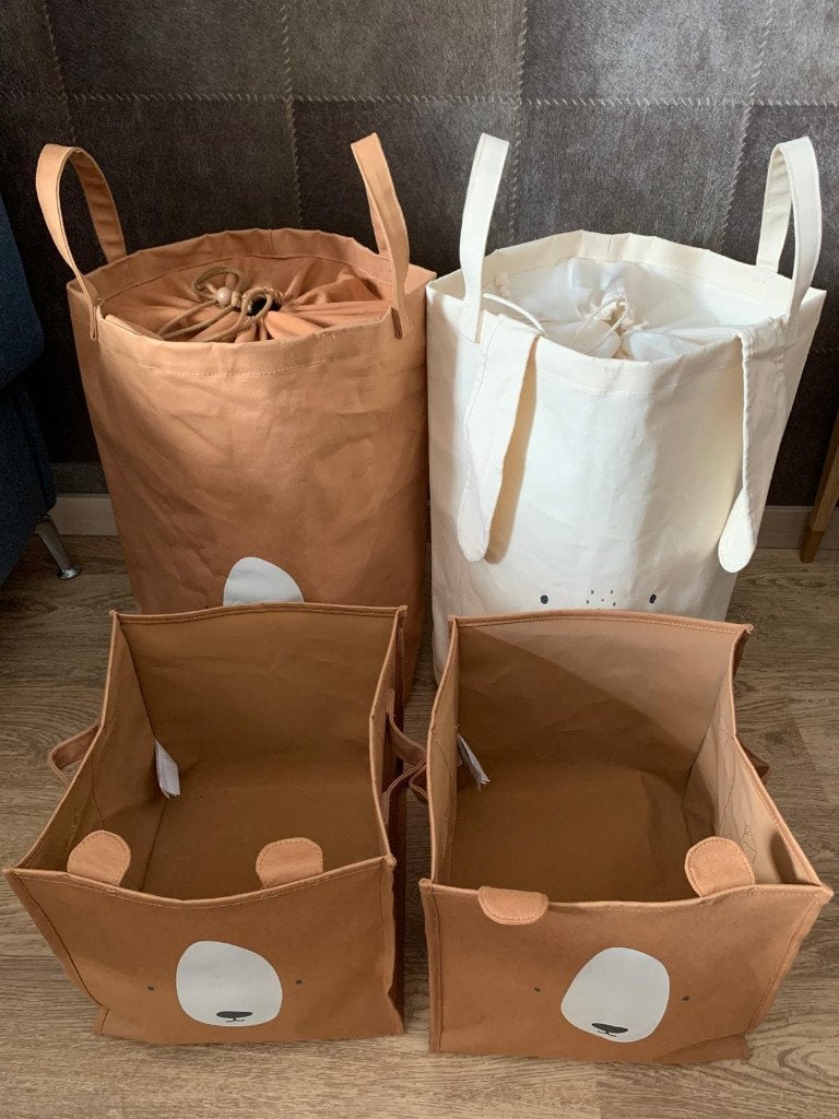 Set van 4 H&M opbergmanden voor kinderkamer – beer & konijn, Ophalen of Verzenden, Zo goed als nieuw, Overige typen