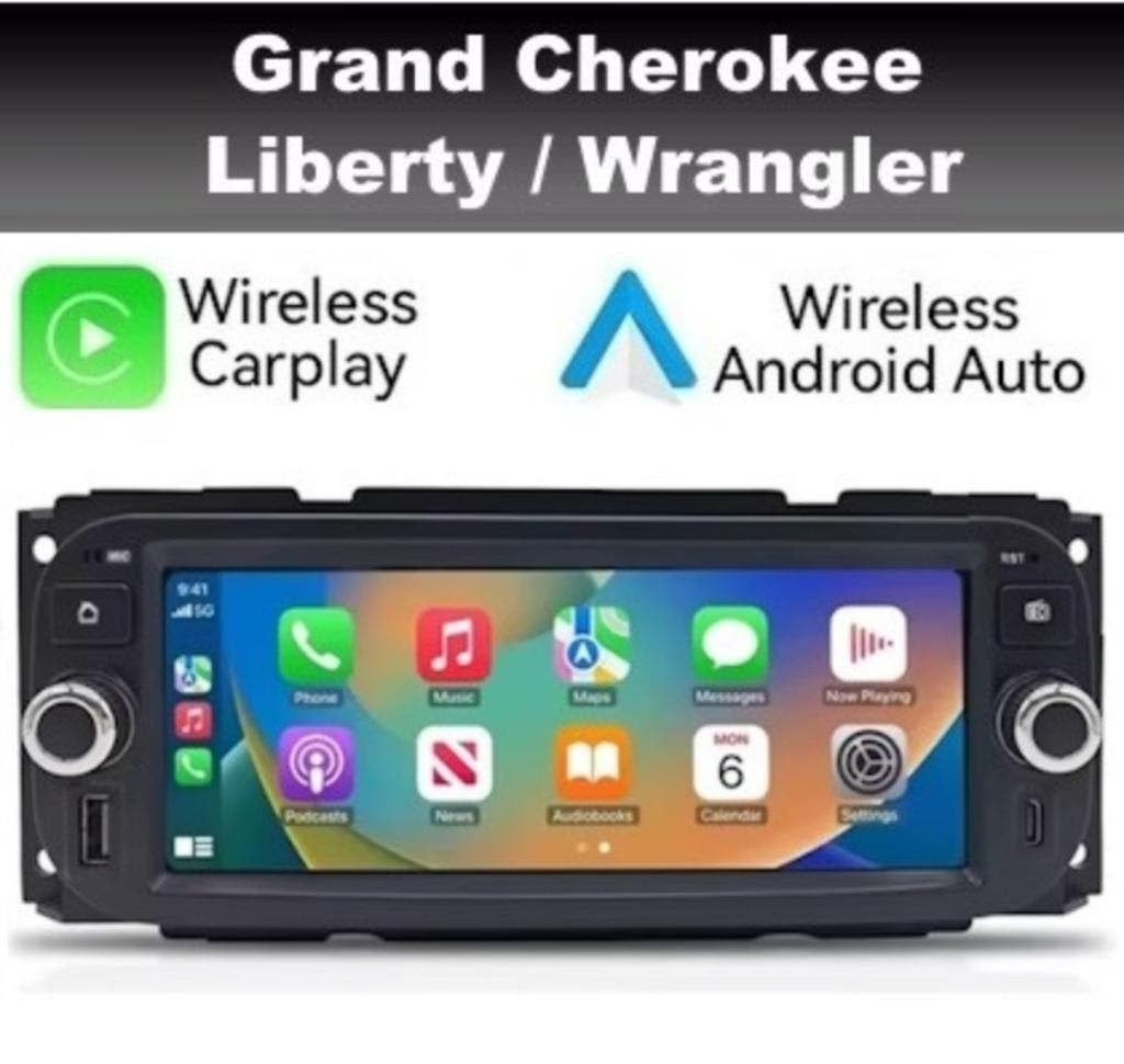 Jeep navigatie Liberty Wrangler 7inch android 14 wifi dab+, Ophalen of Verzenden, Nieuw