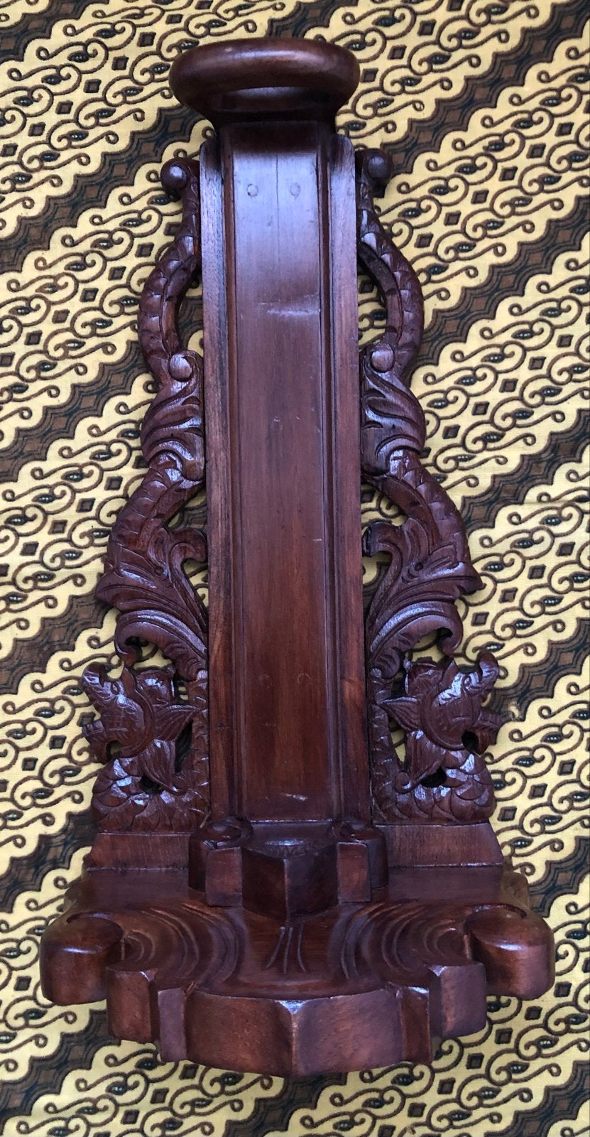 Unieke handgesneden houten Kris standaard, Ophalen of Verzenden