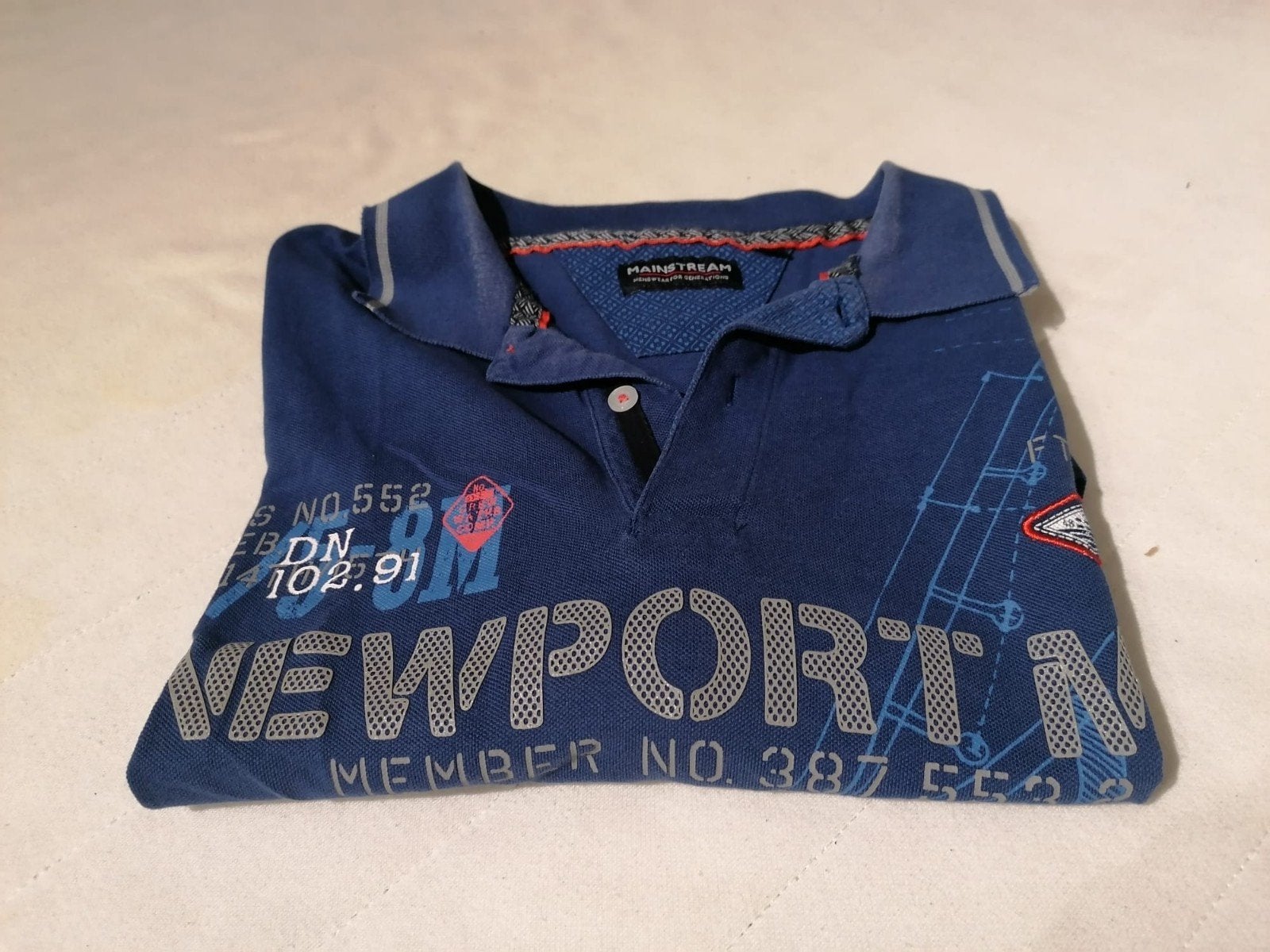Mainstream Polo Shirt Newport MA. Maat 4XL, Kleding | Heren, Blauw, Overige maten, Gedragen, Mainstream