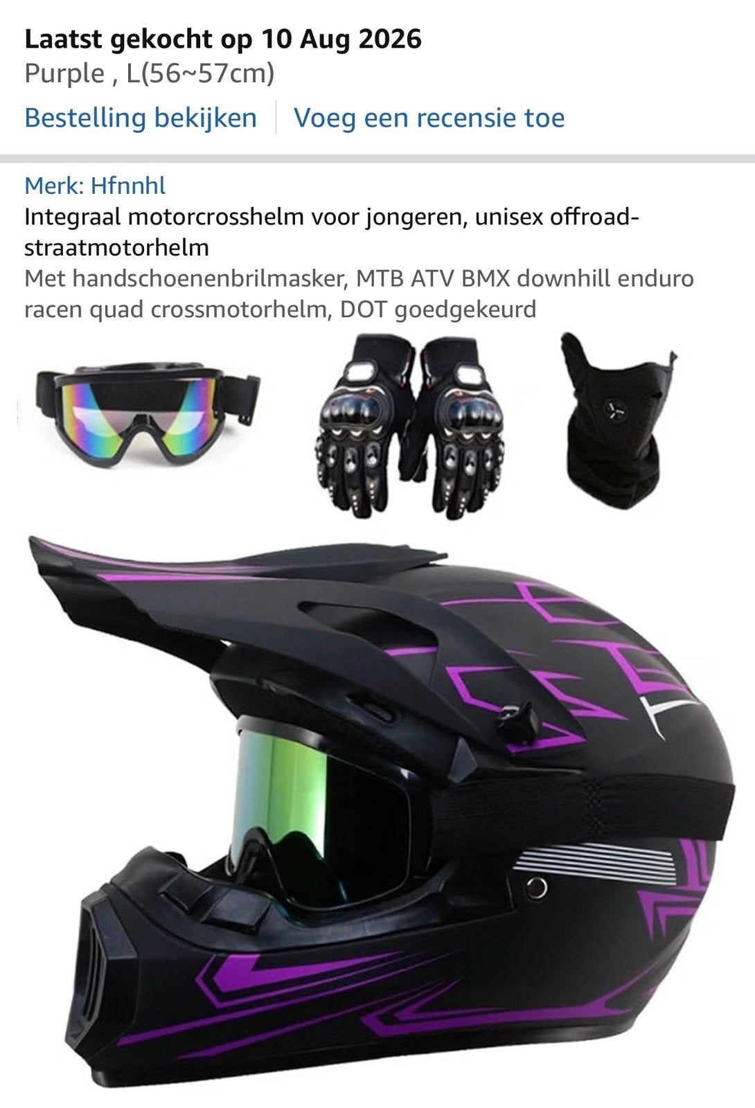 Helm maat 56-57 (maar valt groter dus eerder 58), Motoren, Offroadhelm, Dames, Nieuw zonder kaartje, L