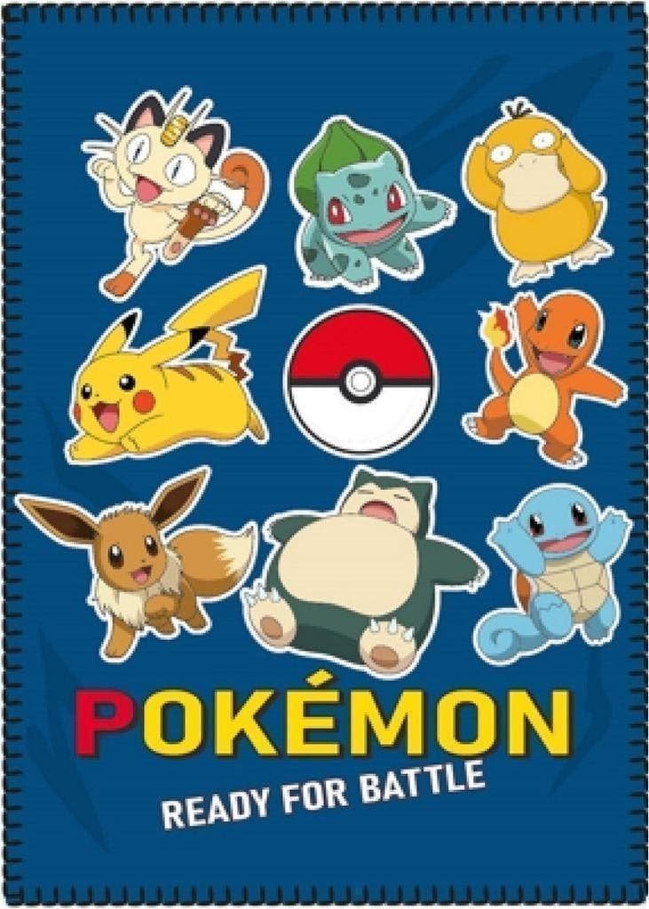 Pokemon Fleece Deken Polar Fleece - Battle - 100 x 140 cm, Ophalen of Verzenden, Nieuw