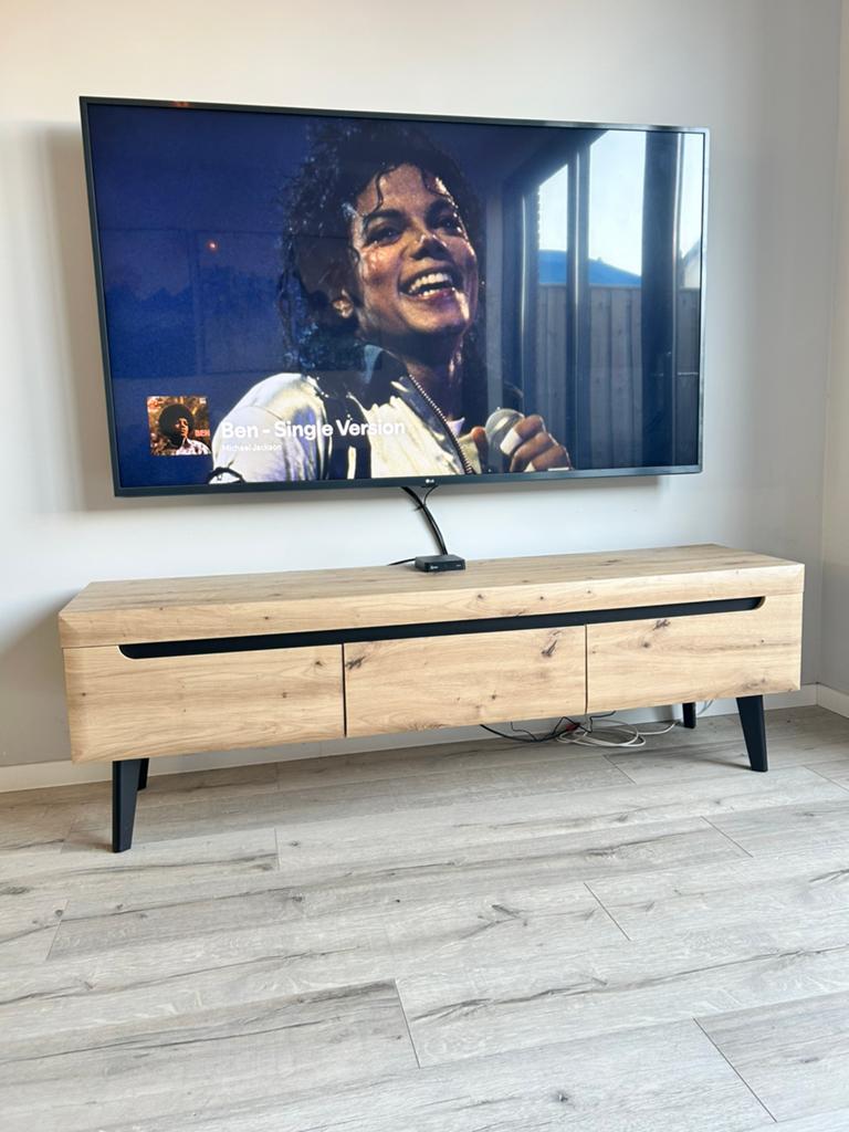 Design TV-meubel eikenhoutlook | Scandinavisch Japandi stijl, Huis en Inrichting, Kasten | Televisiemeubels, Ophalen, Japandi, Scandinavisch, modern, minimalistisch, design