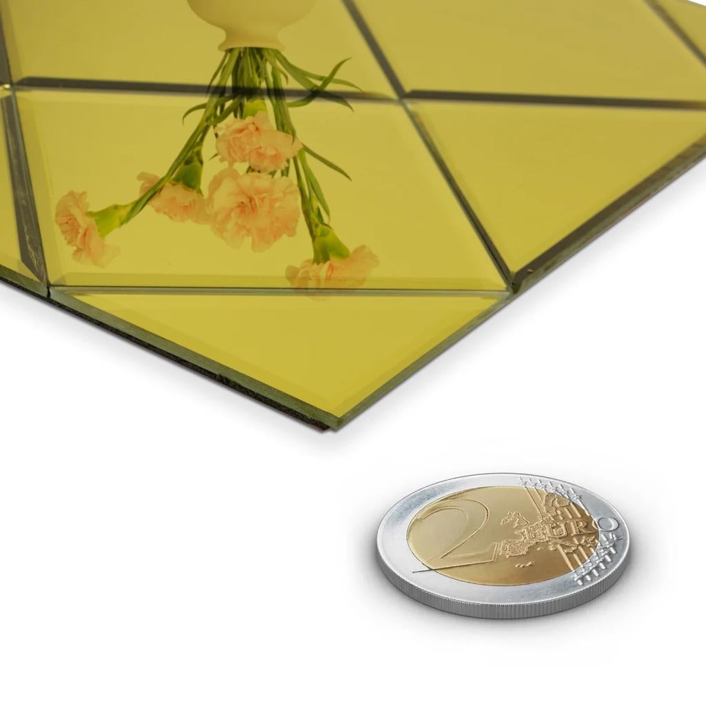 Diamond Gold Spiegel, Huis en Inrichting, Woonaccessoires | Spiegels, Tdmarkplaats@gmail.com, Vierkant, Nieuw, Ophalen of Verzenden
