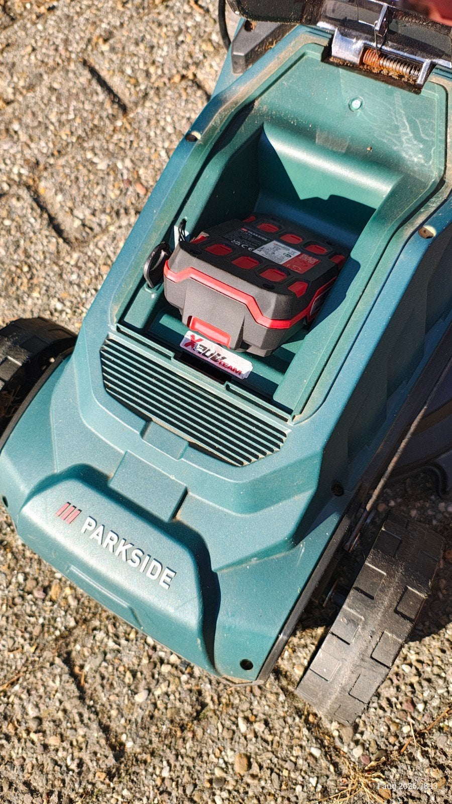 Parkside grasmaaier compleet met accu en oplader, Ophalen