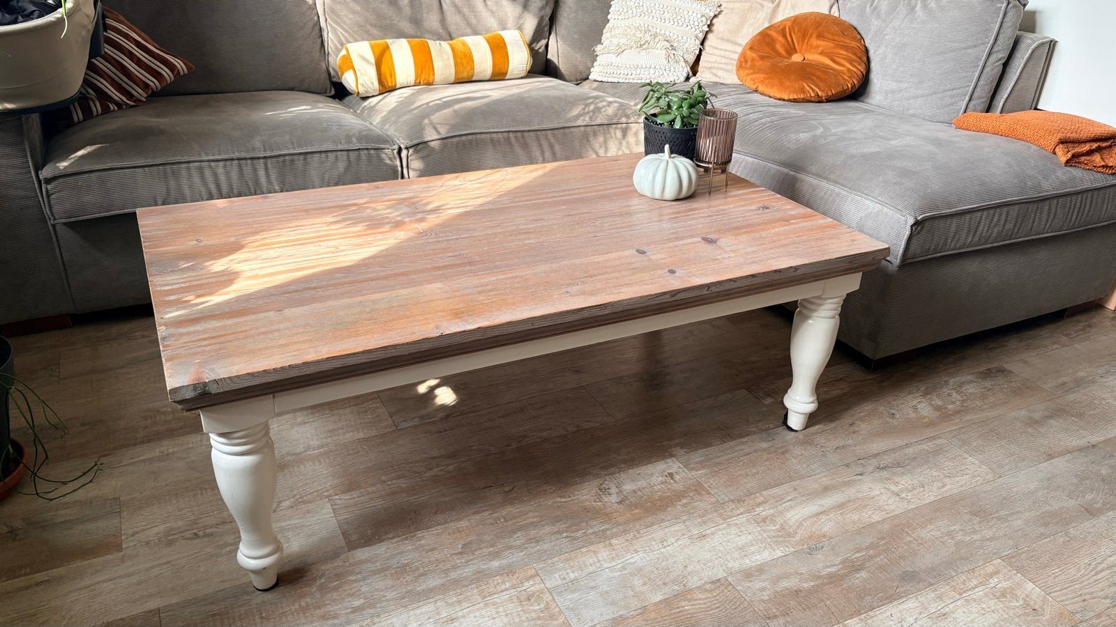 Landelijke salontafel in uitstekende staat, Huis en Inrichting, Ophalen, 100 tot 150 cm, 50 tot 100 cm, Zo goed als nieuw