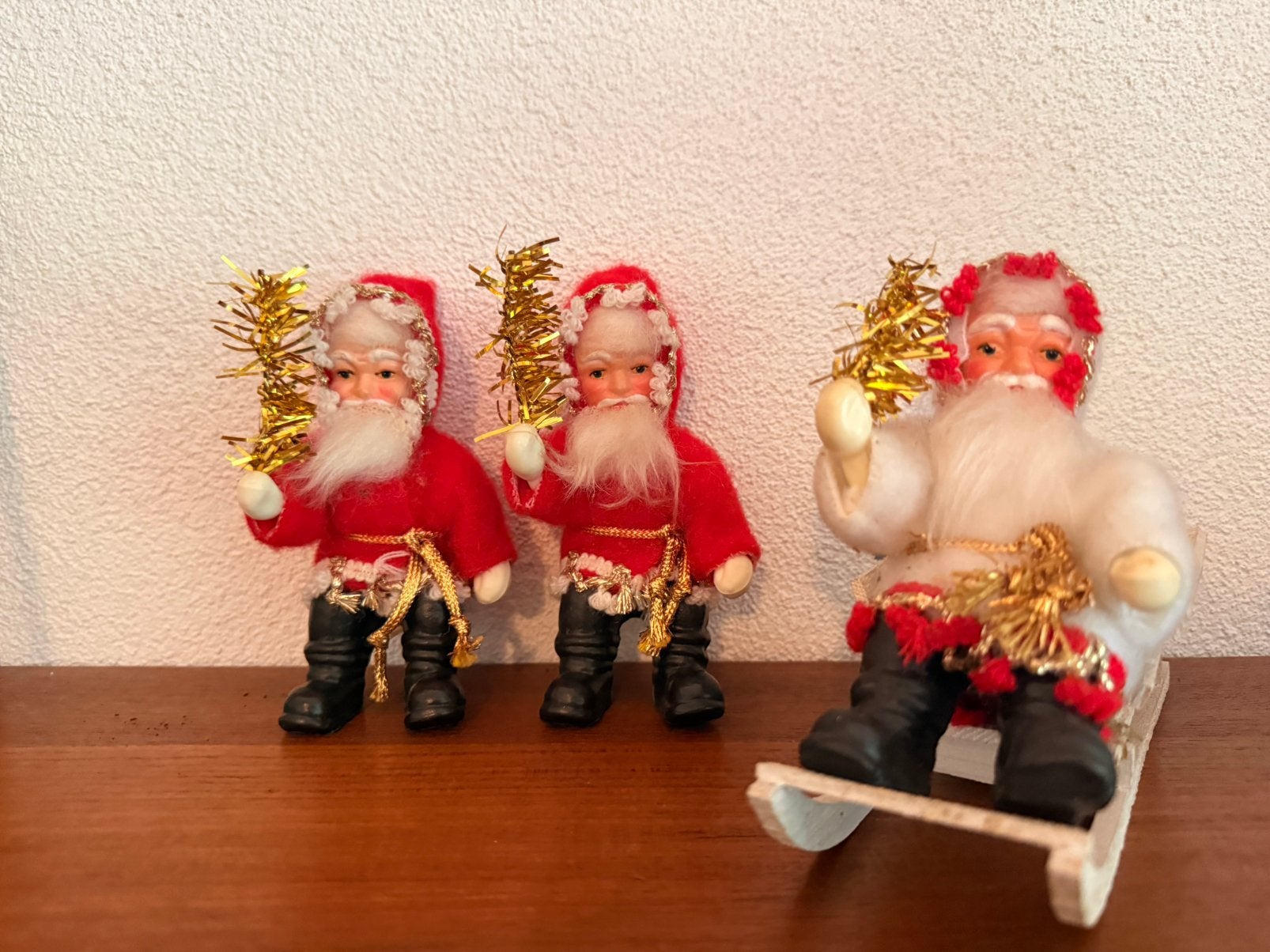 Die vintage kerstman.  slee oud antiek vintage Kerst, Ophalen of Verzenden, Zo goed als nieuw